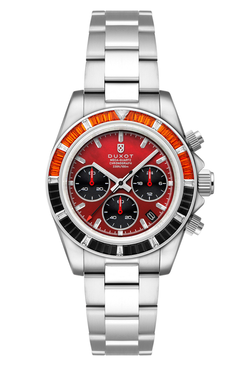 Duxot Accelero Rainbow Stainless Steel 40mm Meca-Quartz Wristwatch DX-2064-AA