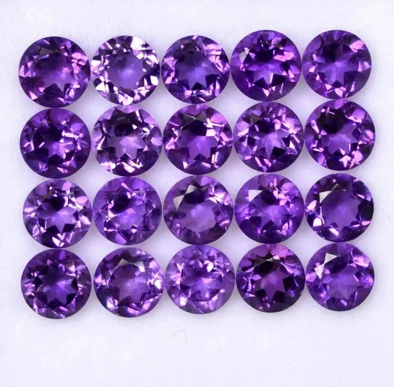 AAA+ Natural Amethyst “Faceted” Round Shape Loose Gemstone For Jewelry Making