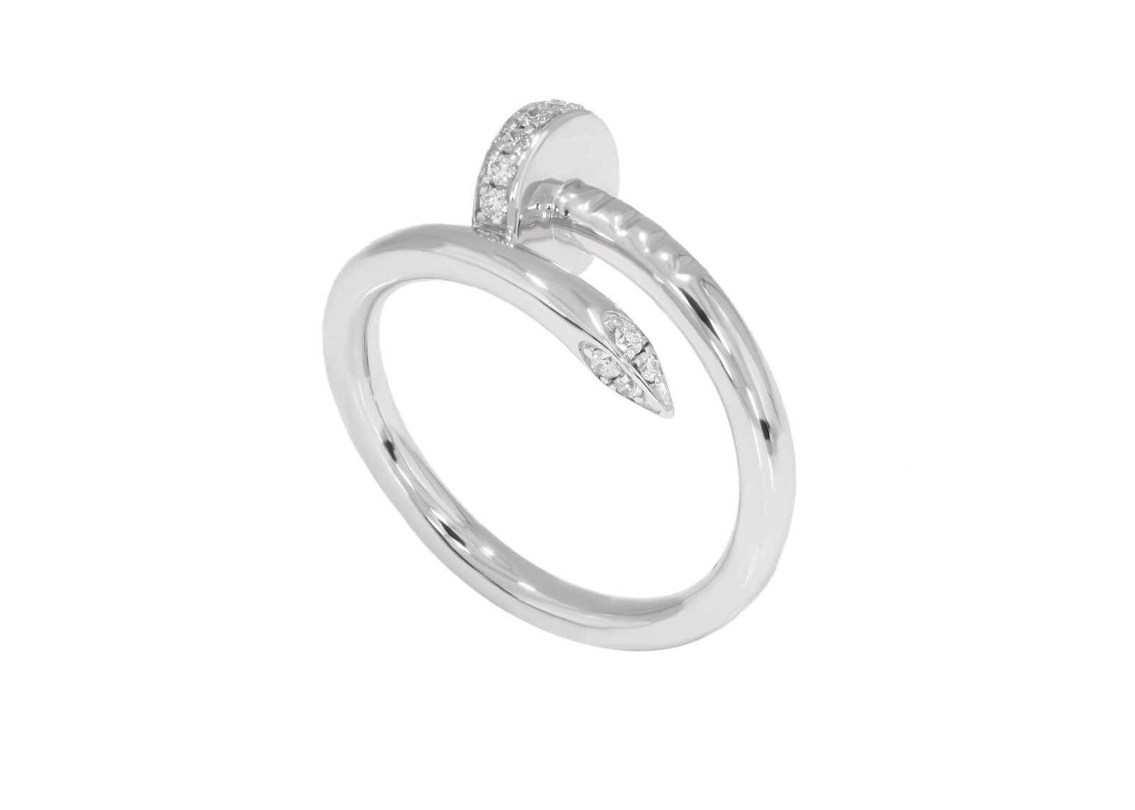 0.20 Carat Round Cut Lab Grown Diamond Engagement Ring in Sterling Silver