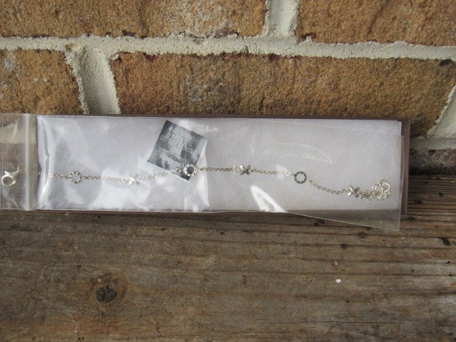 NEW SILPADA A2173 Sterling Silver X0 Hugs & Kisses Ankle Bracelet 9.5in A 2173