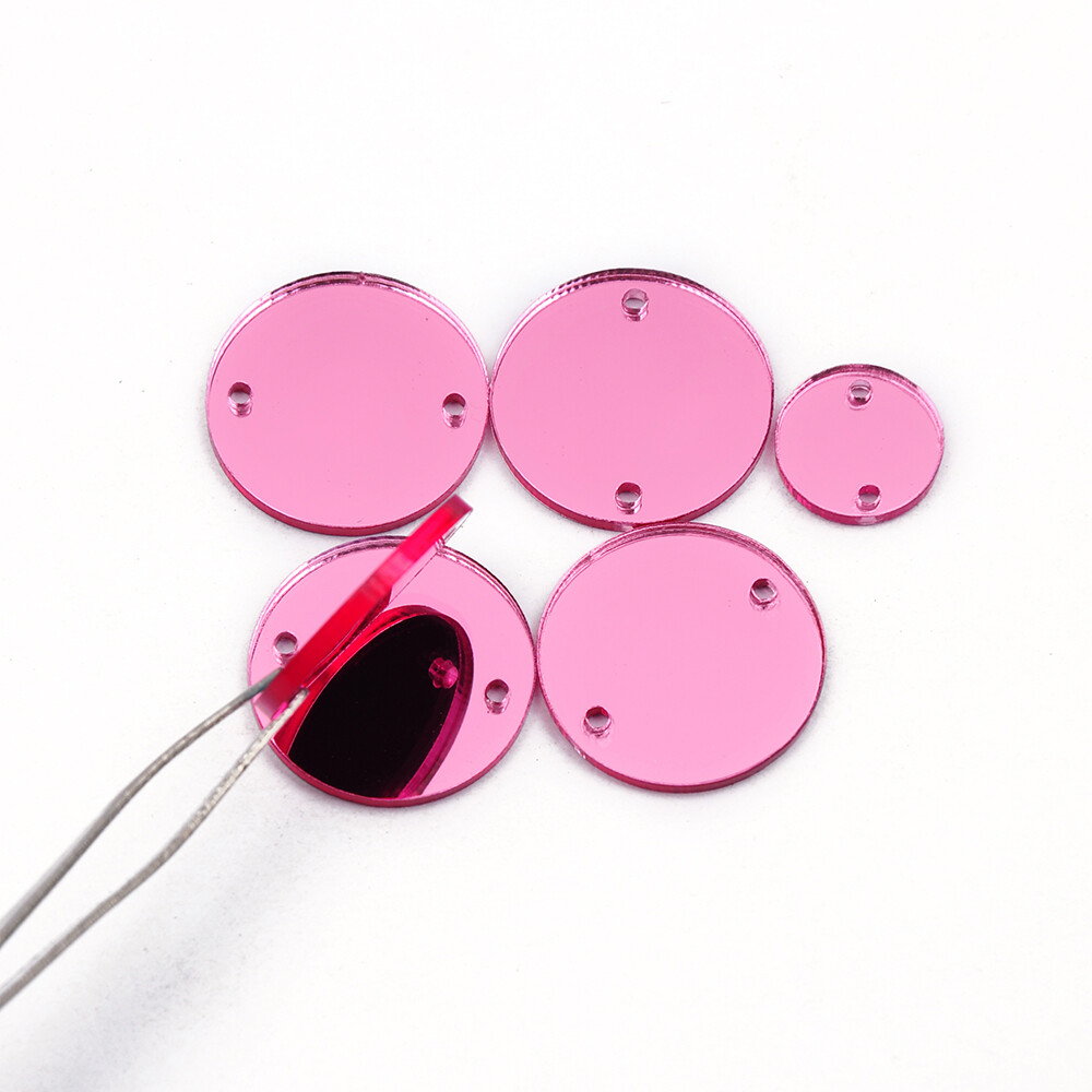 30pcs Round 8 Kinds Of Colors To Choose Gymnastics Rhinestones Sew on Acrylic