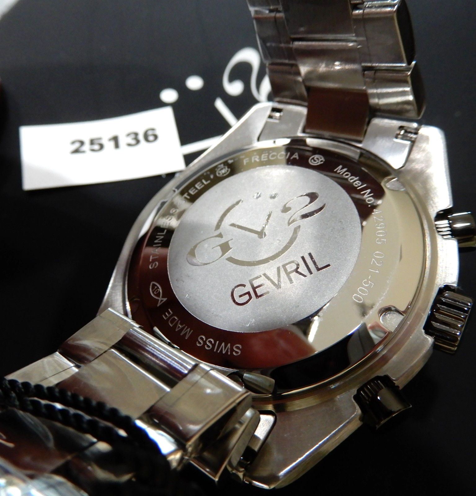 New In Box! WILL NOT LAST! GV2 Men’s FRECCIA CHRONOGRAPH-Swiss Quartz-Black Dial