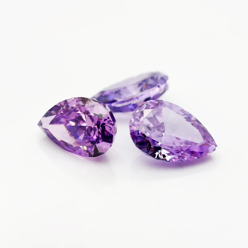 Top Colors Pear Crushed Ice Cut Cubic Zirconia 5A 10-50pcs Factory Directly Sale