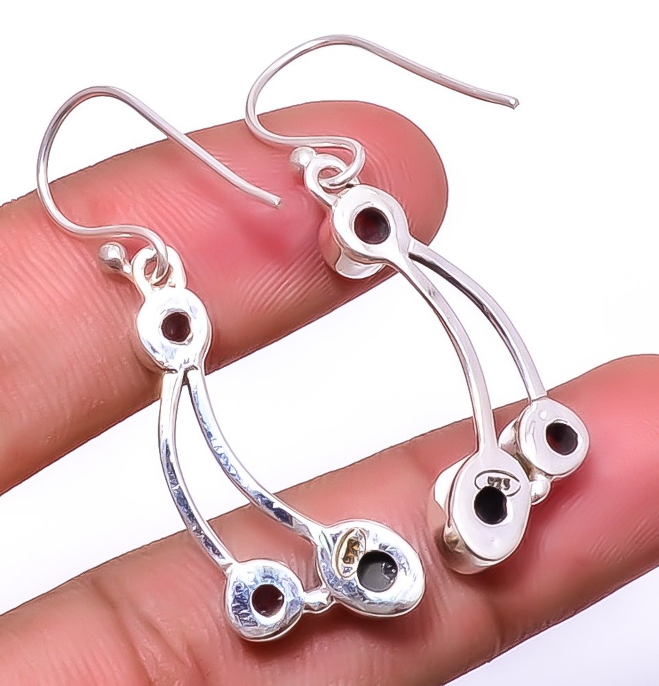 Triplet Fire Opal & Mystic Topaz 925 Silver Earring 1.76″ E55-7