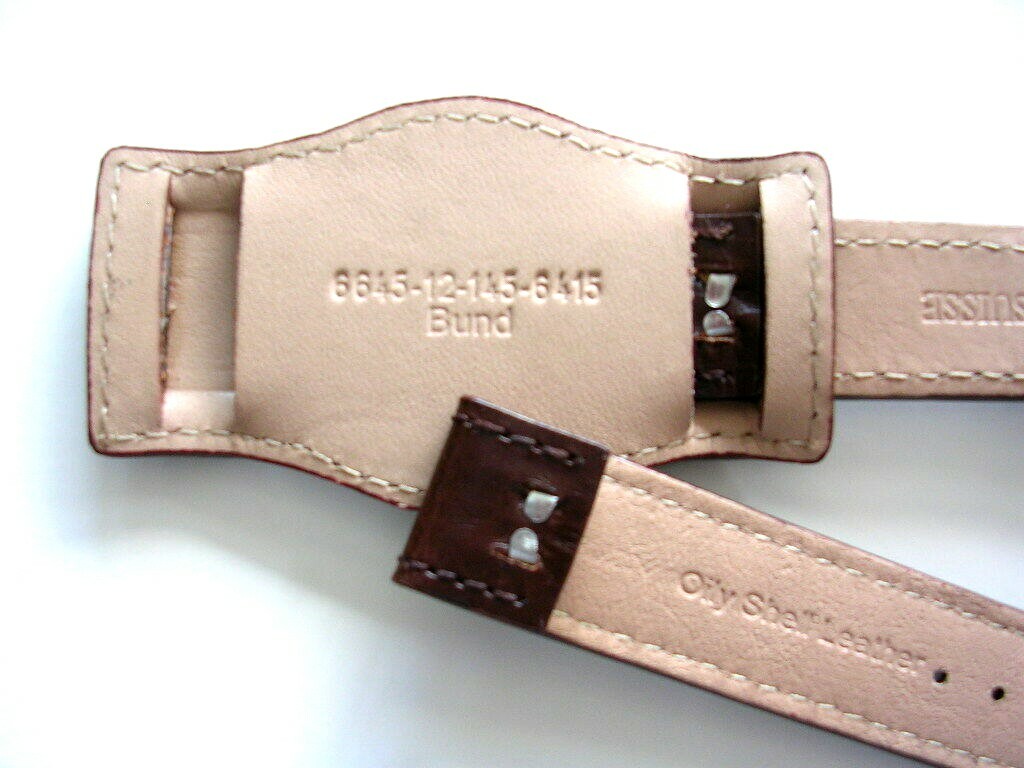 Bund Open End Leather watchband Military strap IW SUISSE 10 12 14 16 18 19 20 22