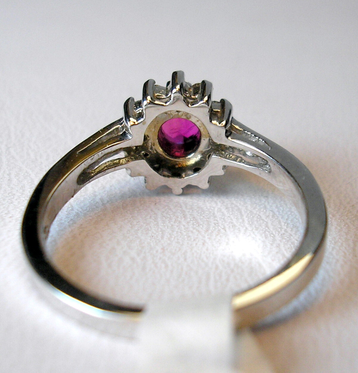 Est 0.36 ct Genuine Natural Ruby & Diamonds 14K White Gold Ring Was $895 Video
