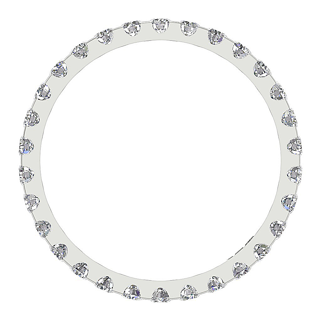 Eternity Wedding Ring I1 G 1.30 Ct Real Diamond 14K Yellow Gold Prong Set 2.70MM