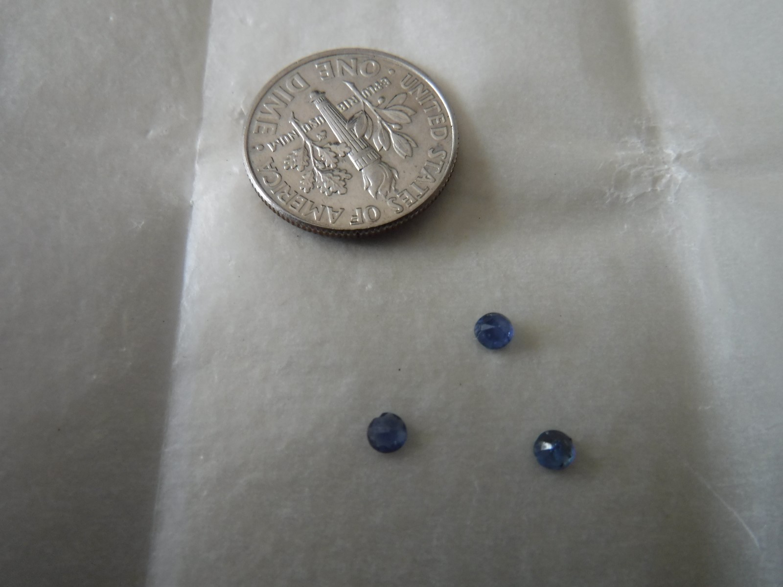 Three (3) Round Blue Sapphires Good Quality Approx 2.8mm Each Jewelry Making