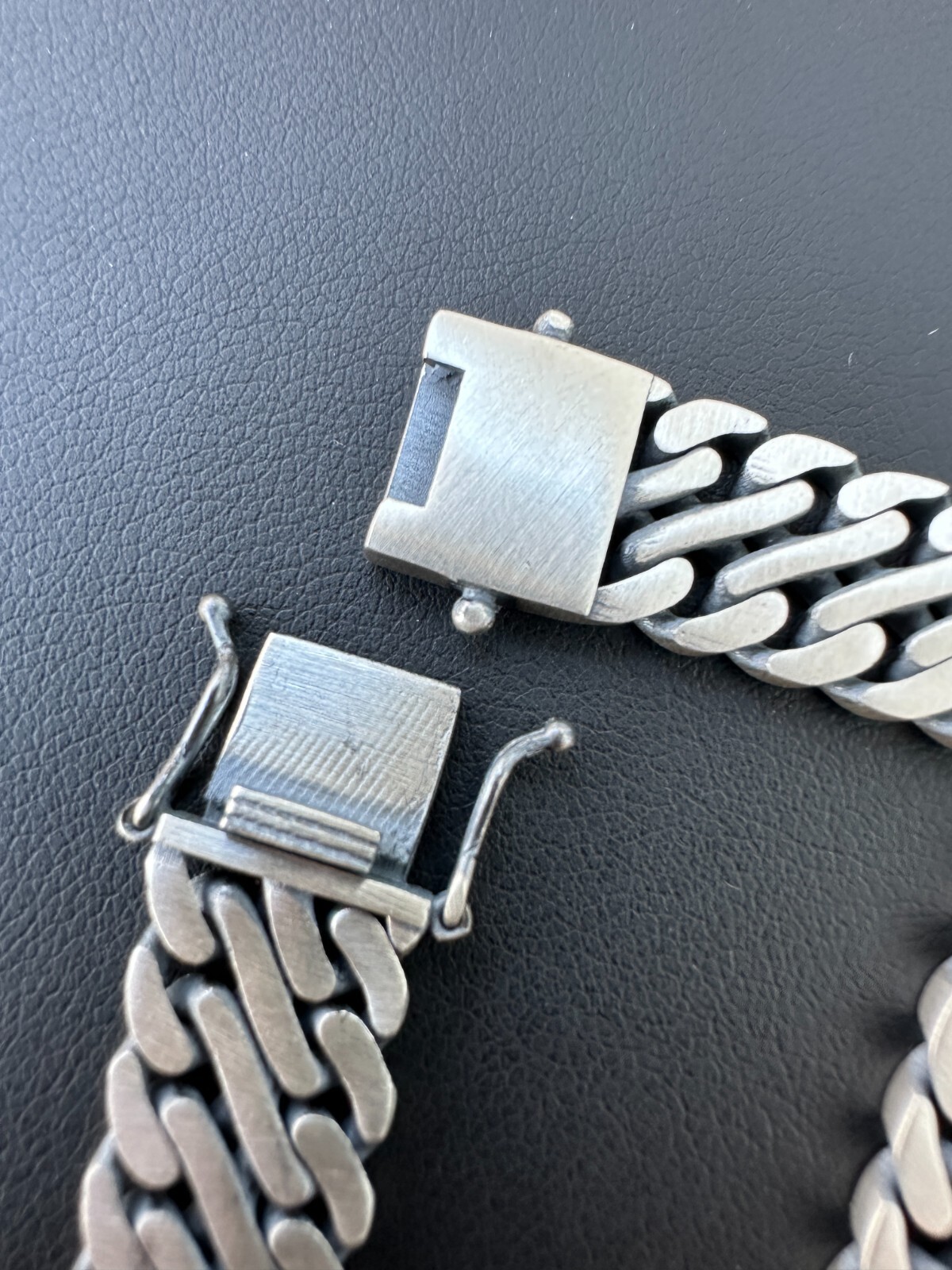 Custom Double Miami Cuban Figure Eight Link Bracelet 12mm Wide Real 925 Silver