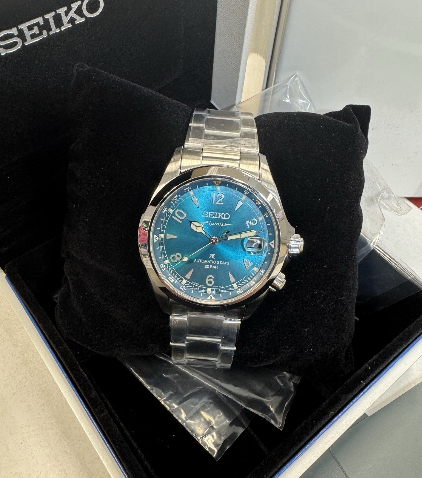 Seiko Prospex Alpinist Teal Dial Steel Bracelet Watch SPB503 New With Tag Japan