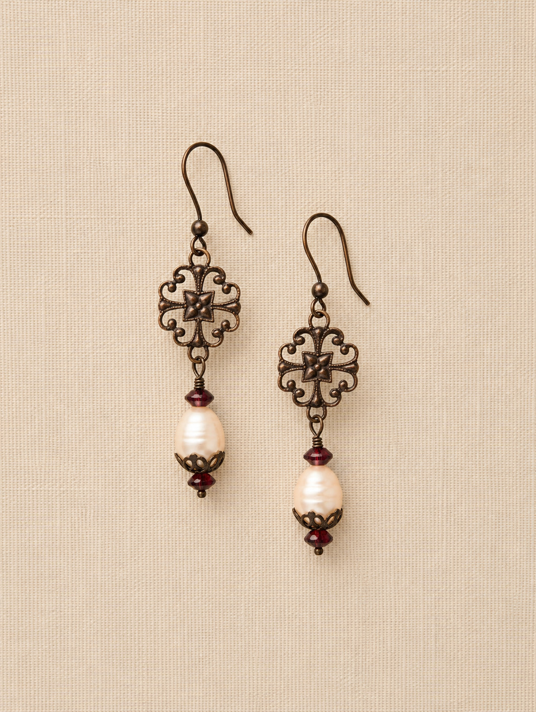 Baroque Style Earrings OOAK