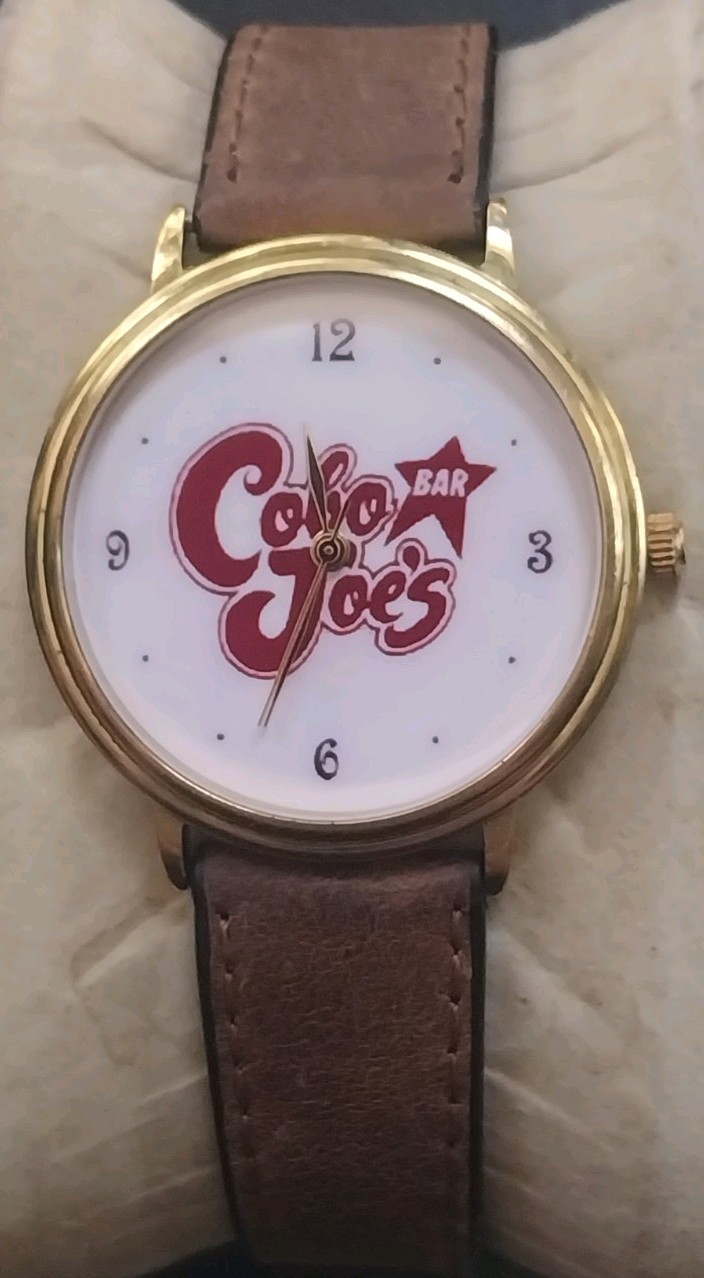 Cobo Joe’s Bar Quartz Watch Miyota Japan Quartz Mvmt Leather Band New Battery
