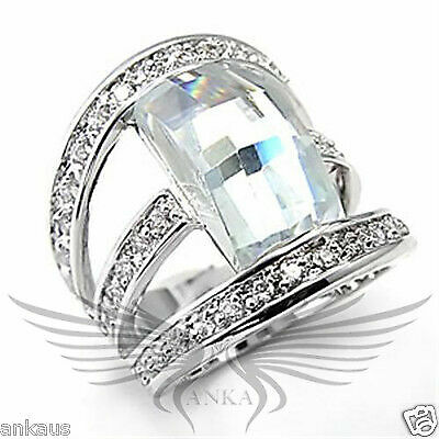 Brilliant Cubic Zircon CZ AAA Accented Fashion Ring 6 7 8 9 10 7X053 *