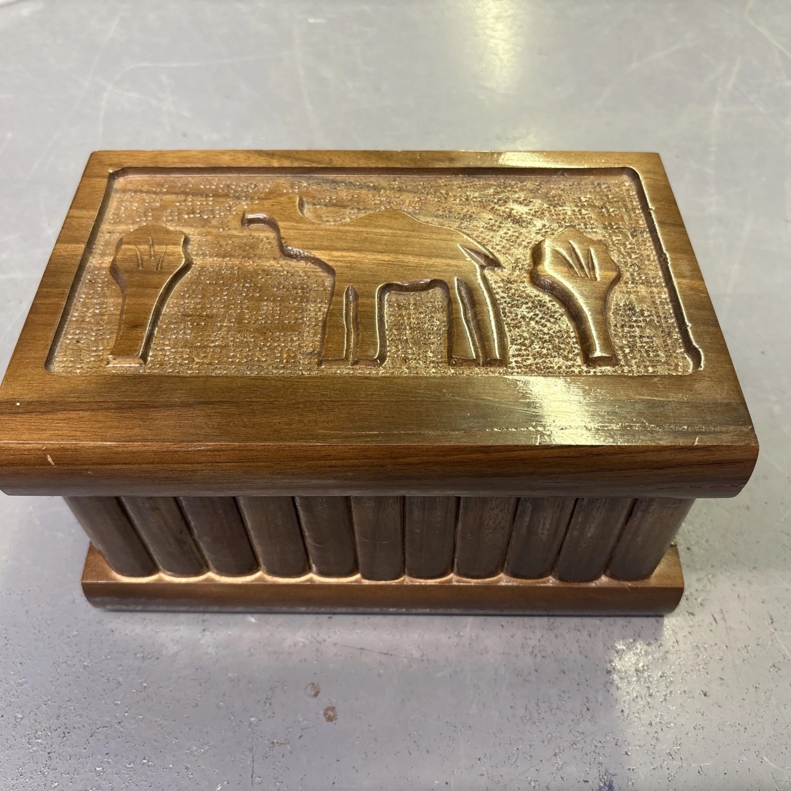 Wooden Puzzle Box Hand Carved Jewelry Keepsake Treasure Box – NO KEY, UNLOCKED