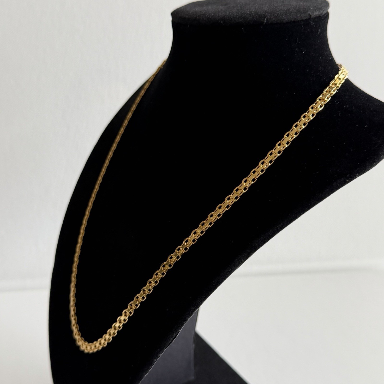 Vintage Milor Italy Sterling Silver 925 Gold Plated Necklace Approx 20 in