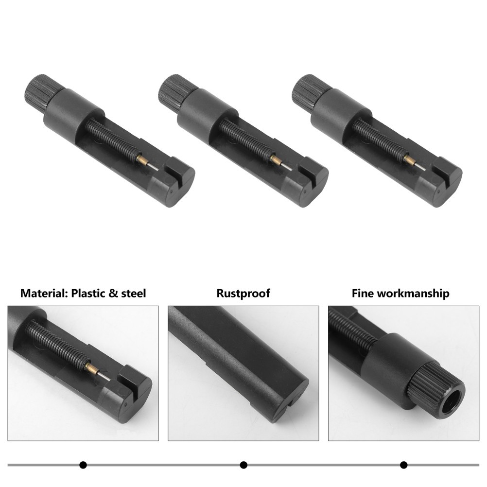 6Pcs Reusable Watch Strap Repair Tools Black Metal Link Remover for Watch Use
