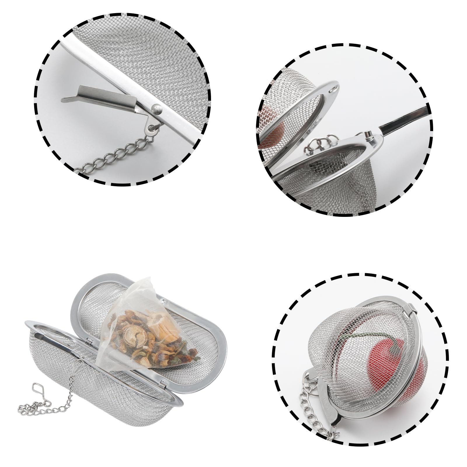 3 Pack Ultrasonic Cleaner Small Parts Basket, Stainless Steel Mesh Baskets fo…