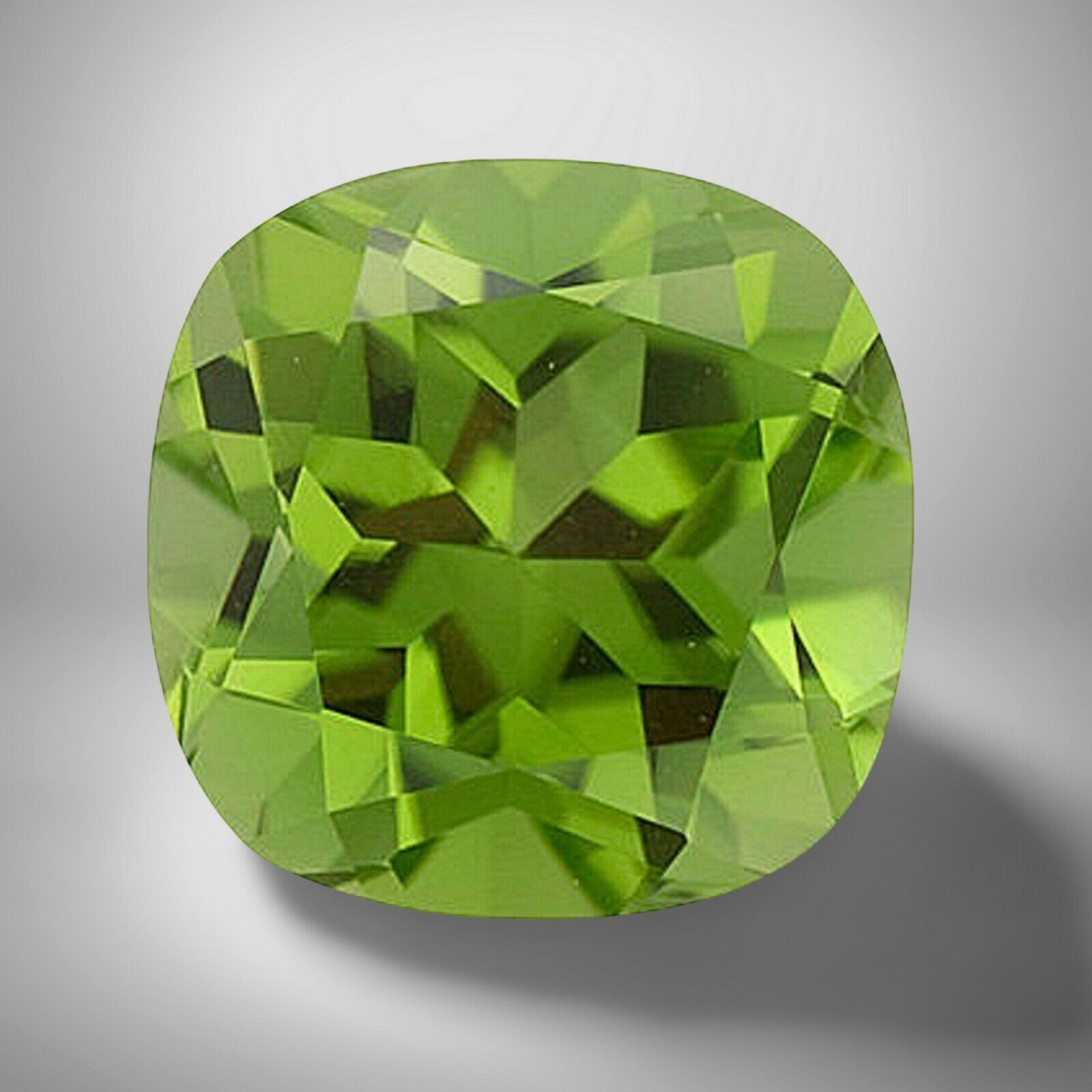 Peridot Cushion Cut Gemstone 2.1 Cts – 8 mm VVS Loose Gem #