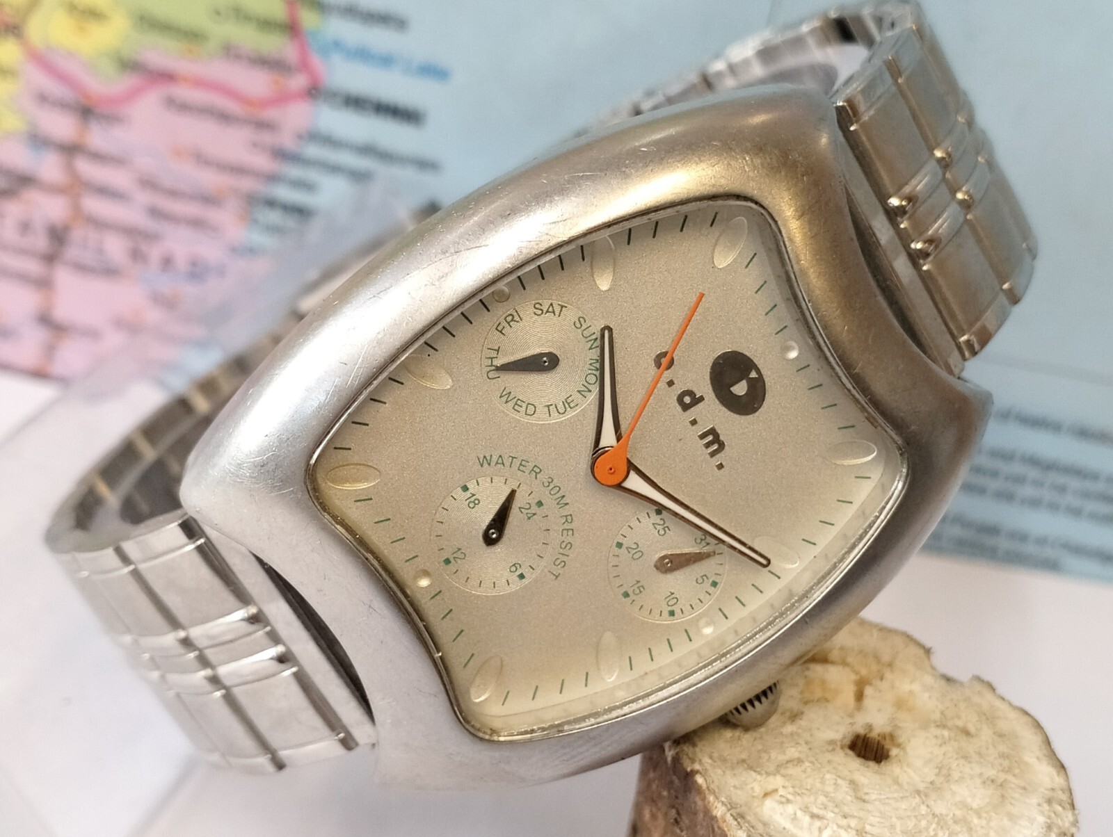 O.D.M. MULTIFUNCTION QUARTZ SILVER DIAL 840803 JAPAN MEN’S FULL WORKING VINTAGE