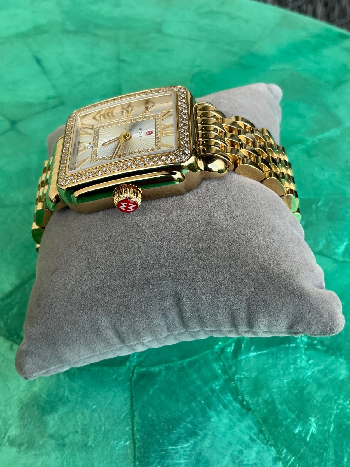 Michele Deco Madison Diamond 18K Yellow Gold-Plated Watch MW06T01B0018