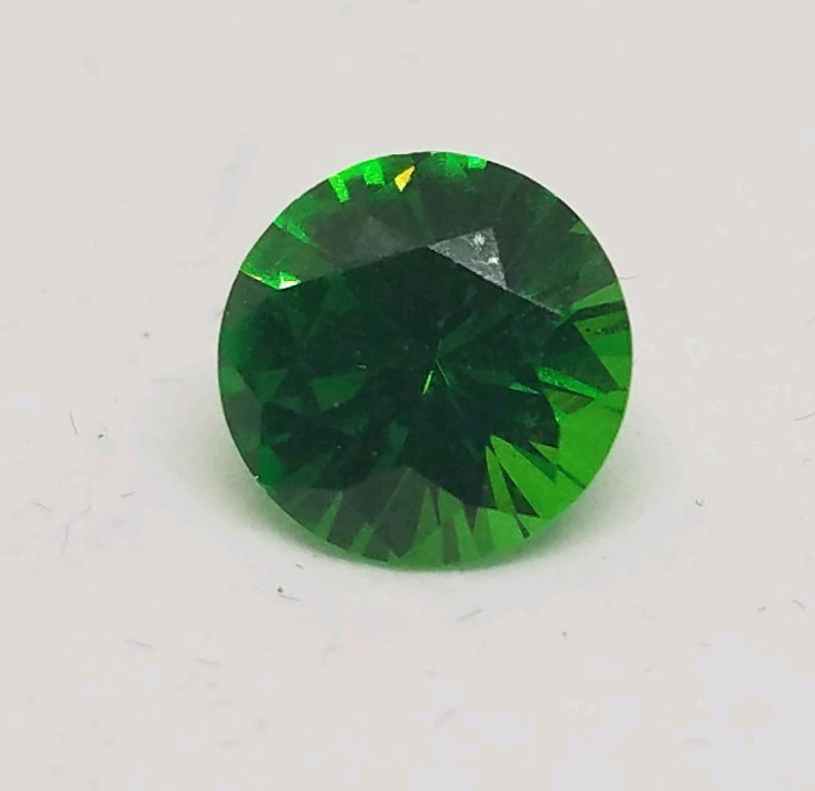 Tsavorite Green YAG 8 mm Round Brilliant Minimum 2.50 Carat Flawless Gem