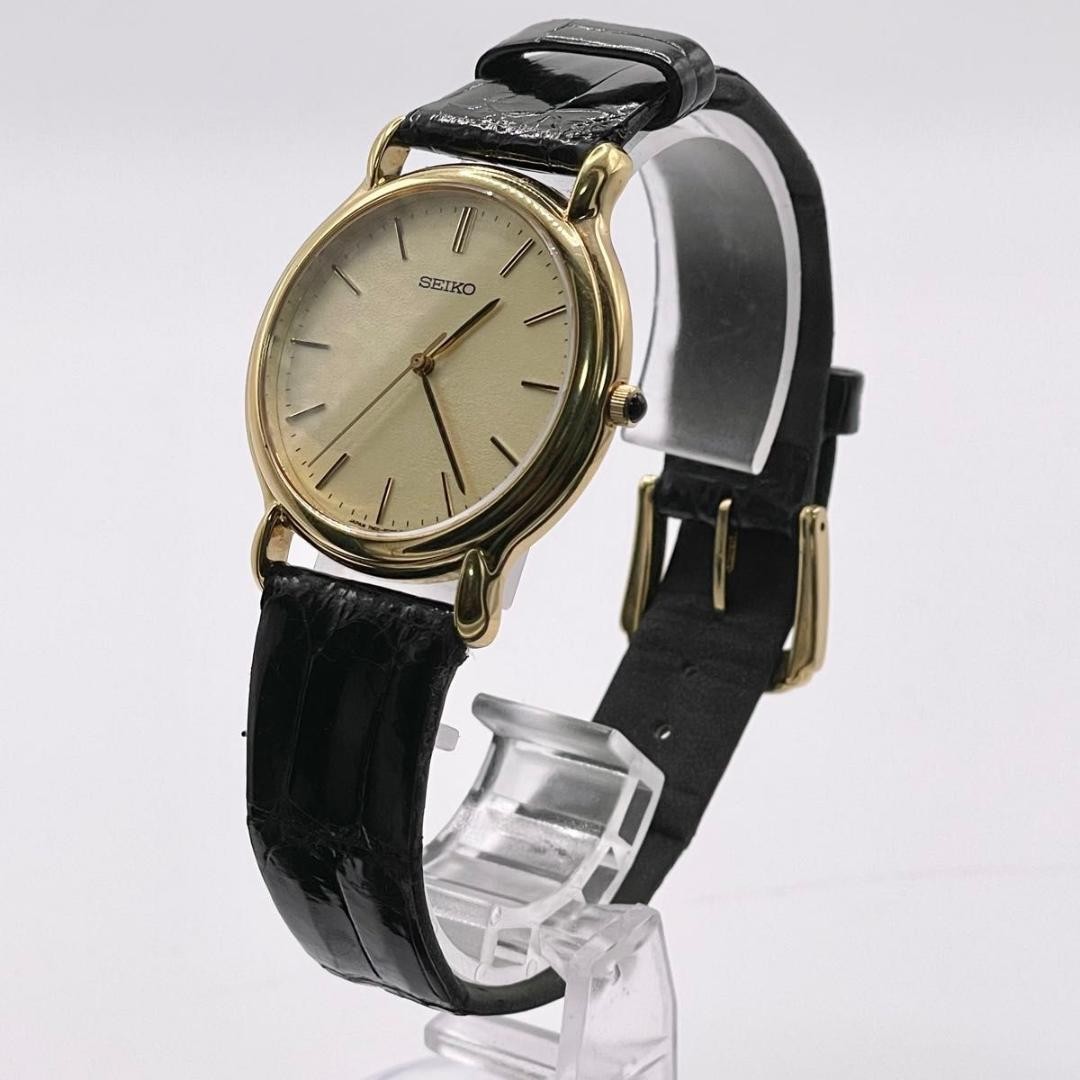 New battery replaced / fully functional SEIKO gold round quartz men’s watch