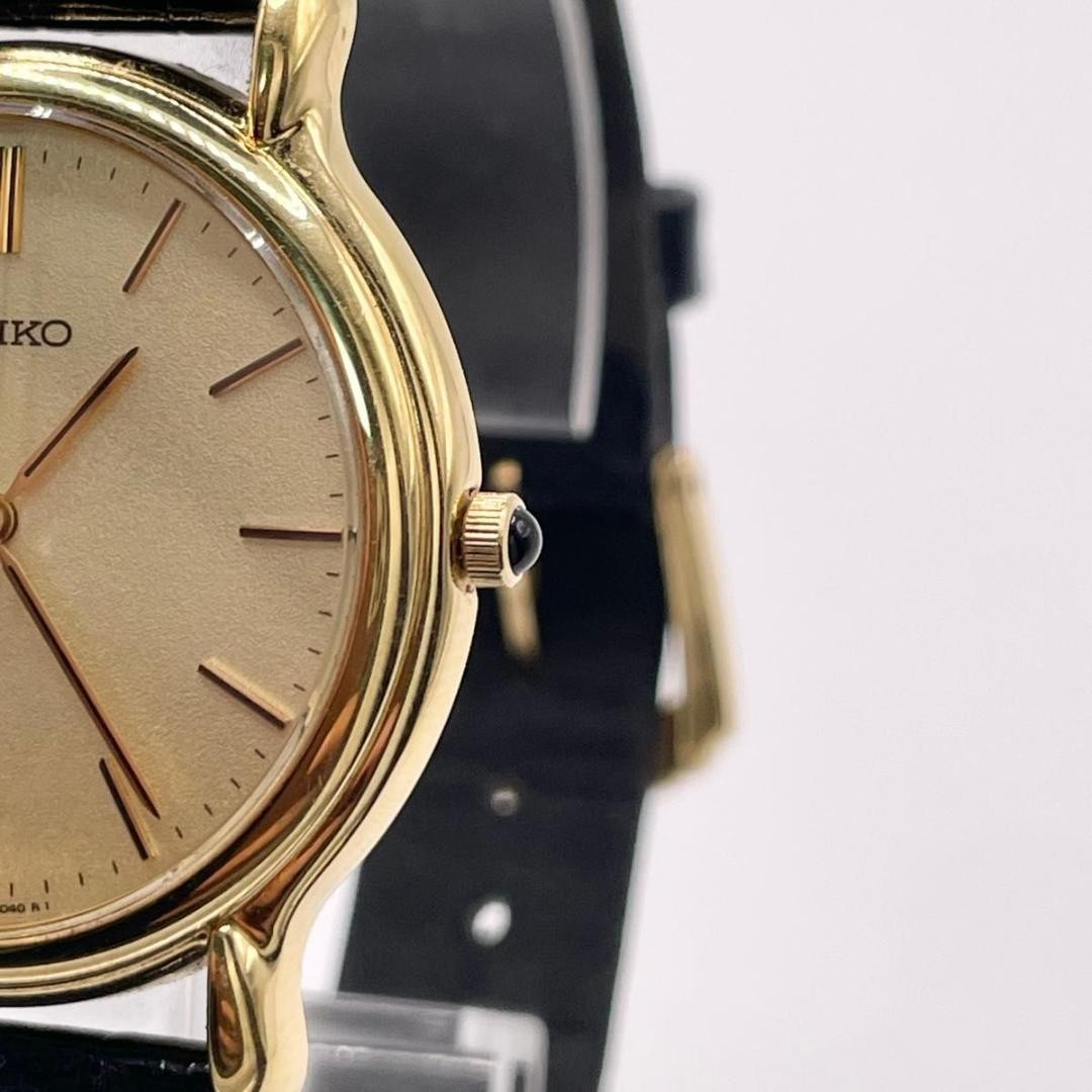 New battery replaced / fully functional SEIKO gold round quartz men’s watch