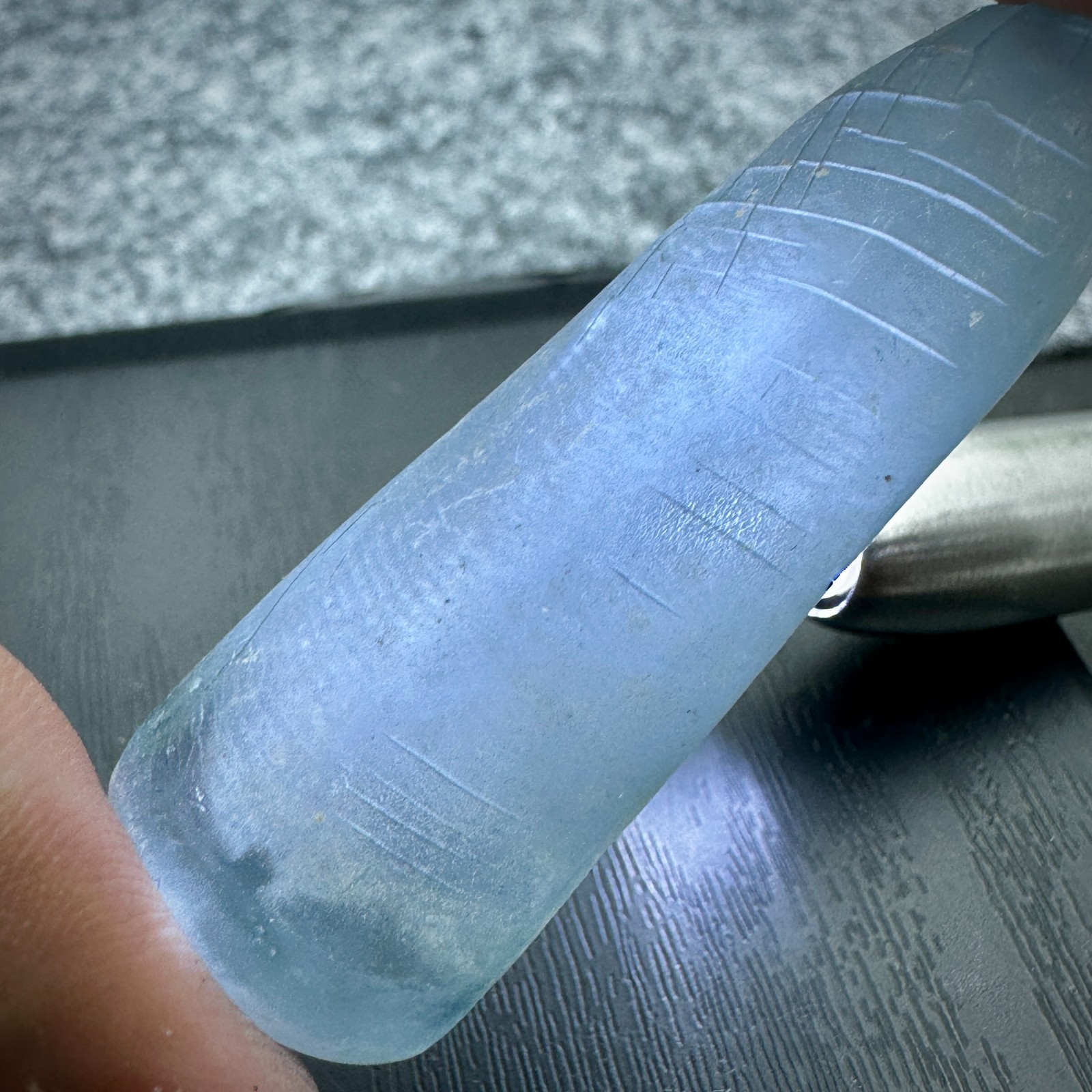 LAB CREATED 29 GRAM SWISS BLUE SPINEL # 106 ROUGH (Full Boule) GEMSTONE