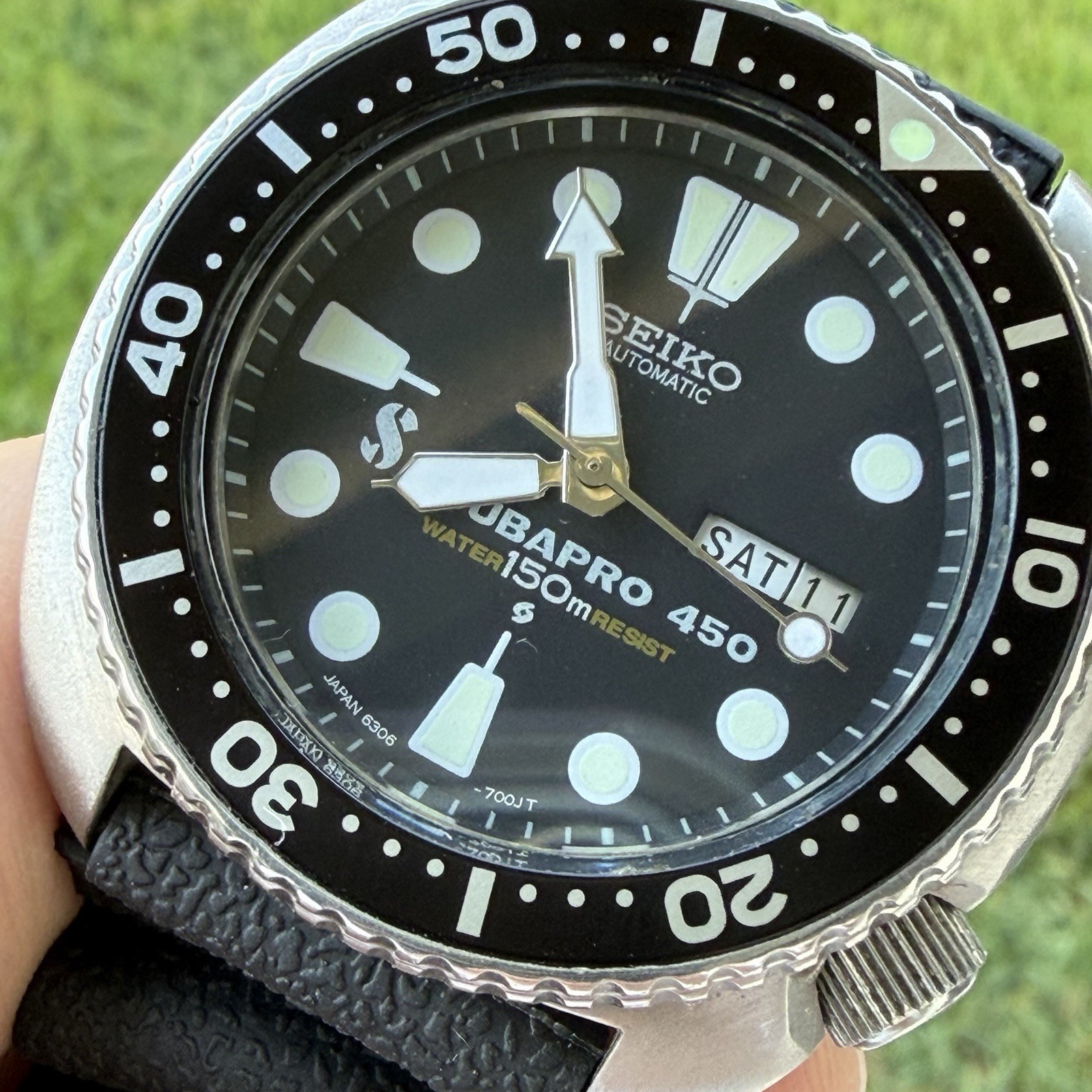Vintage SEIKO Turtle 6309-7040 W/Aftermarket Scuba Pro Dial Men’s Divers Watch