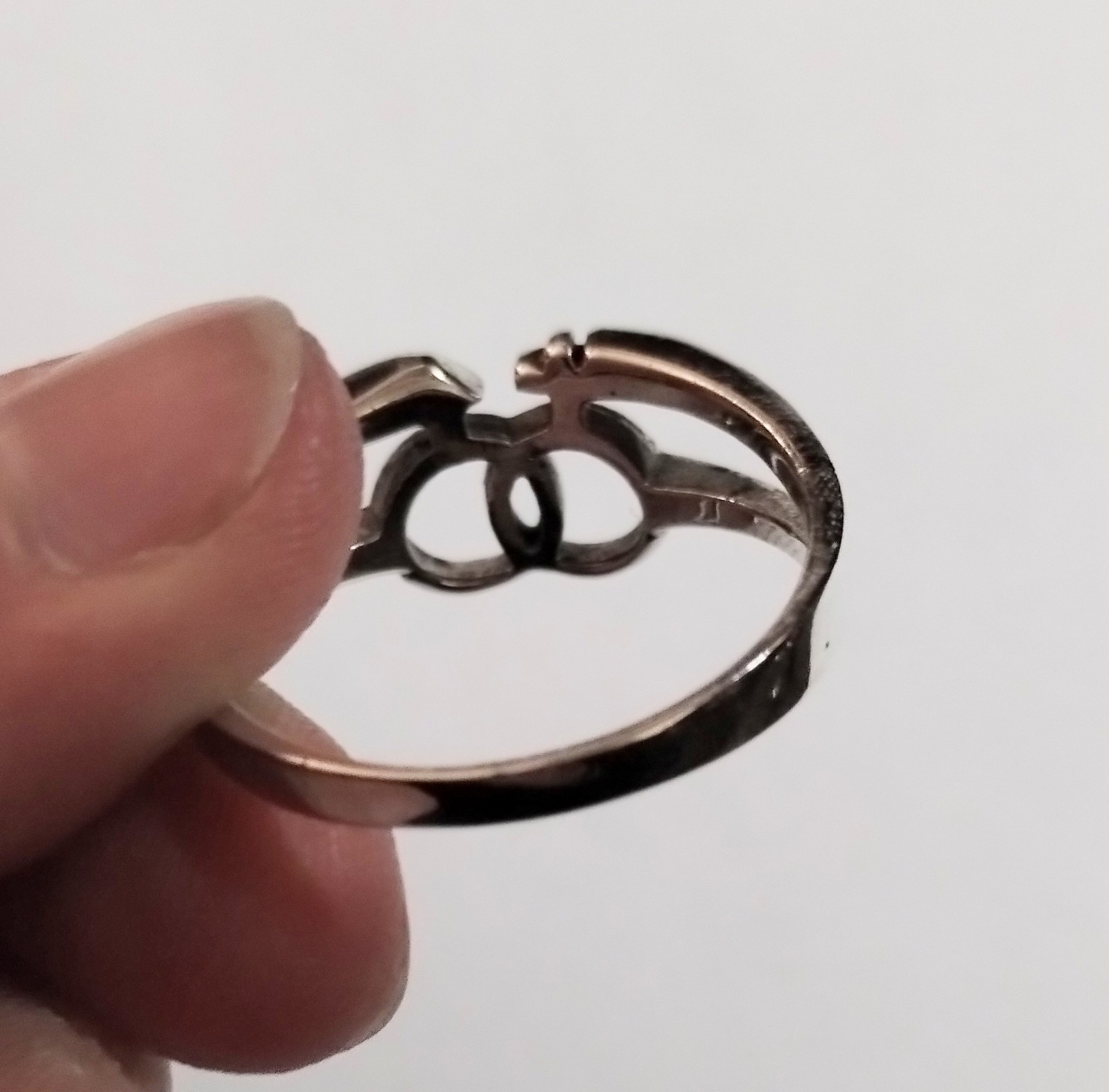Sterling Silver male and female Symbol Ring Size 15