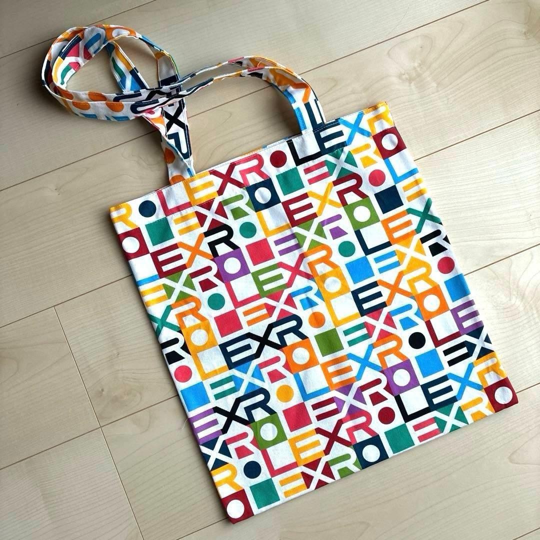 Rolex Jubilee Motif Canvas Tote Bag Multi-Color Logo Novelty Rare VIP Gift Rare