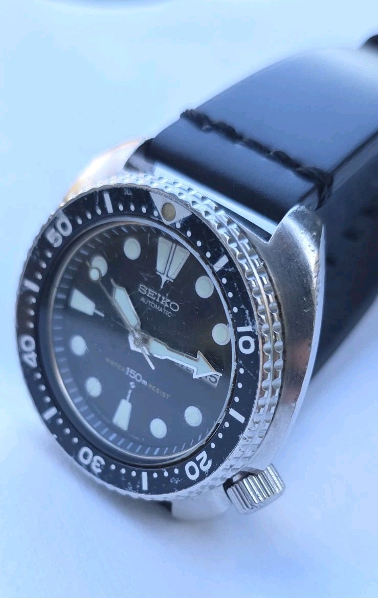 VINTAGE SEPTEMBER 1979 SEIKO 6309 7040 AUTOMATIC SUWA TURTLE DIVER WATCH
