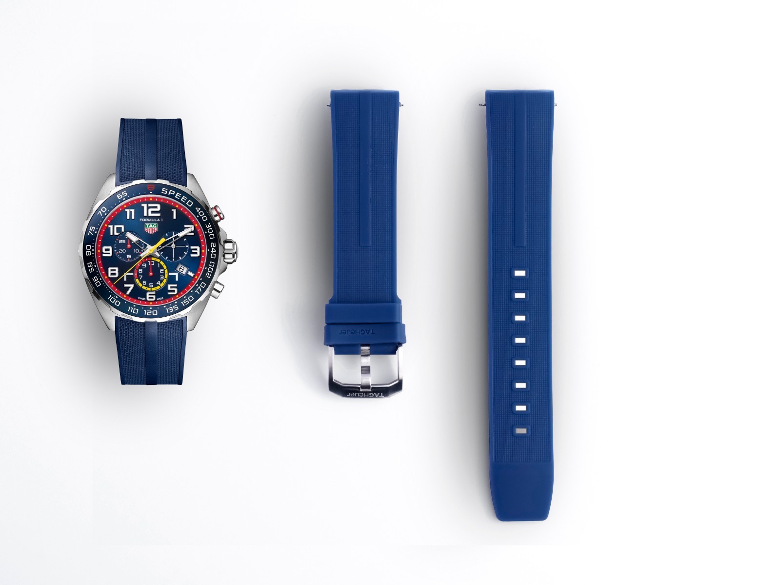 Genuine OEM Tag Heuer Formula 1 Red Bull Racing FT8052 Blue Rubber Strap 21.5mm