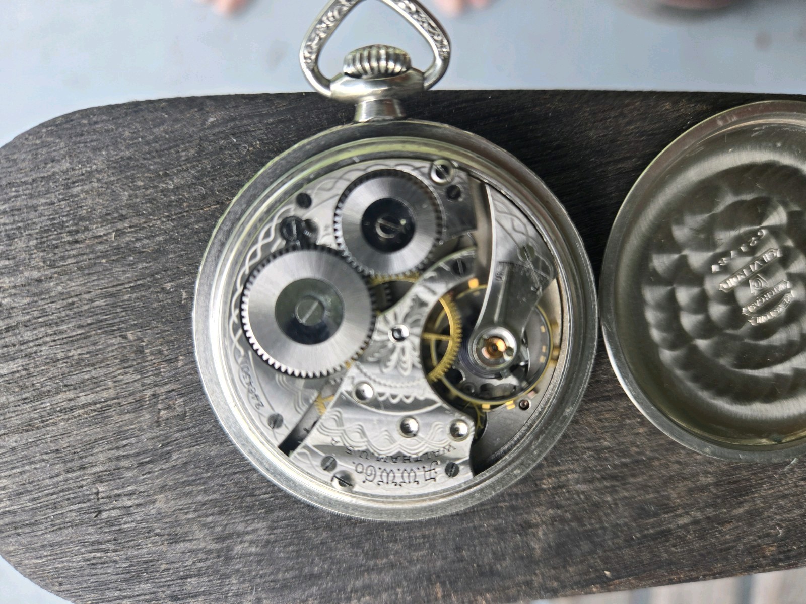 Antique 1925 WALTHAM Traveler Model 1908 16S 7J Pocket Watch WORKS