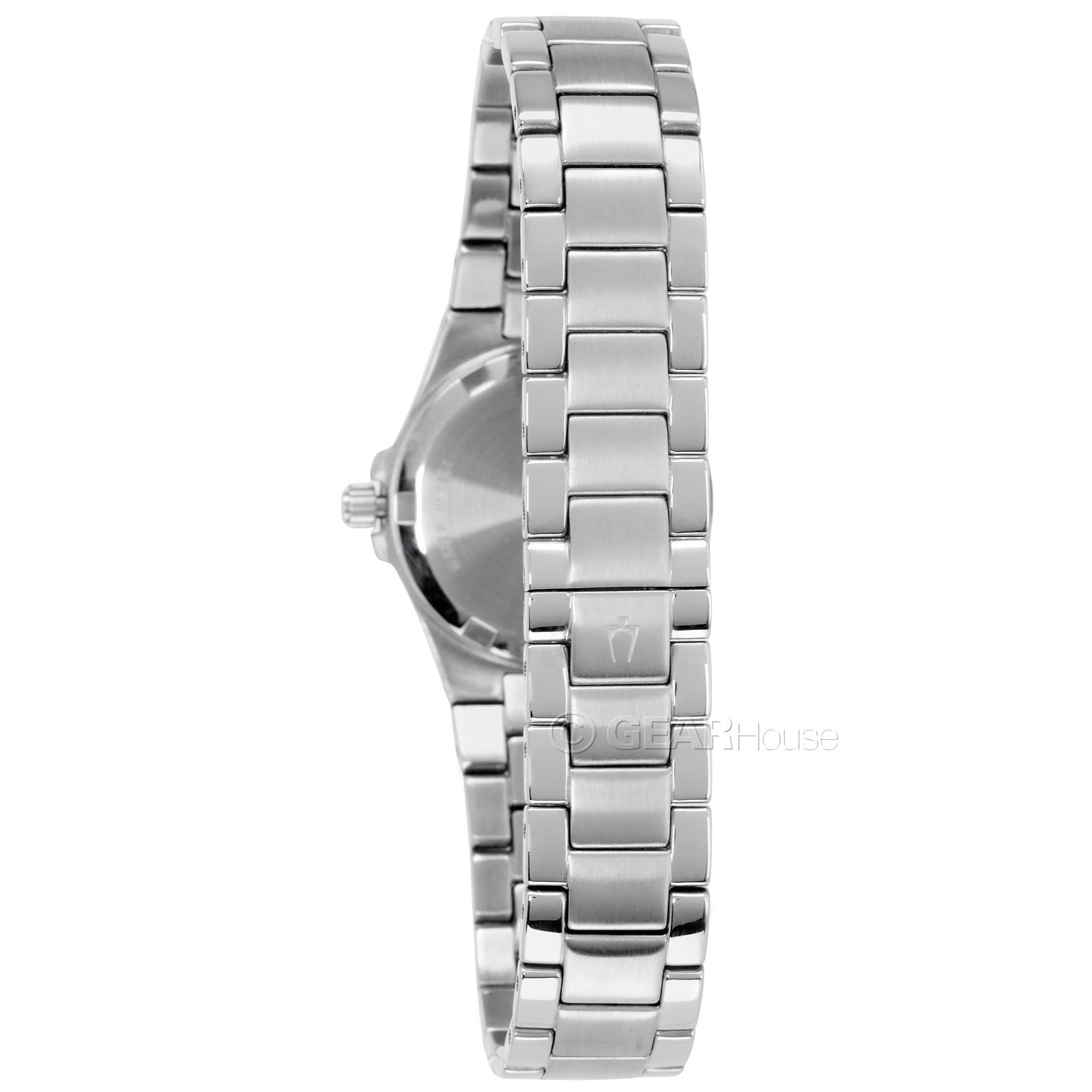 BULOVA Marine Star Diamonds Womens Watch, White MOP Dial, Silver Stainless Steel