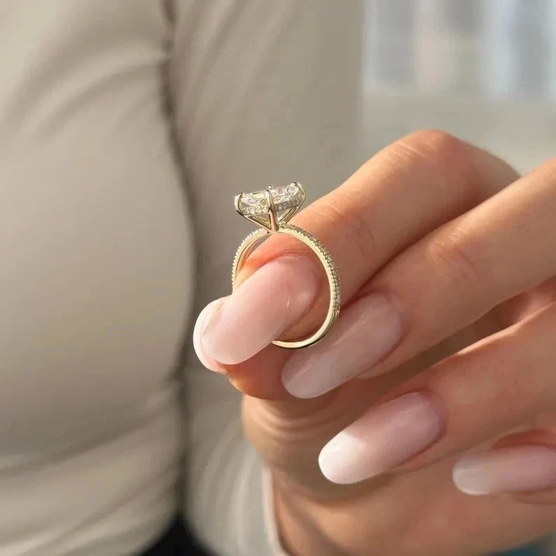 Women Elegant Party/Daily Wear Ring 2.80CT Lab Grown Diamond 14K Yellow Gold