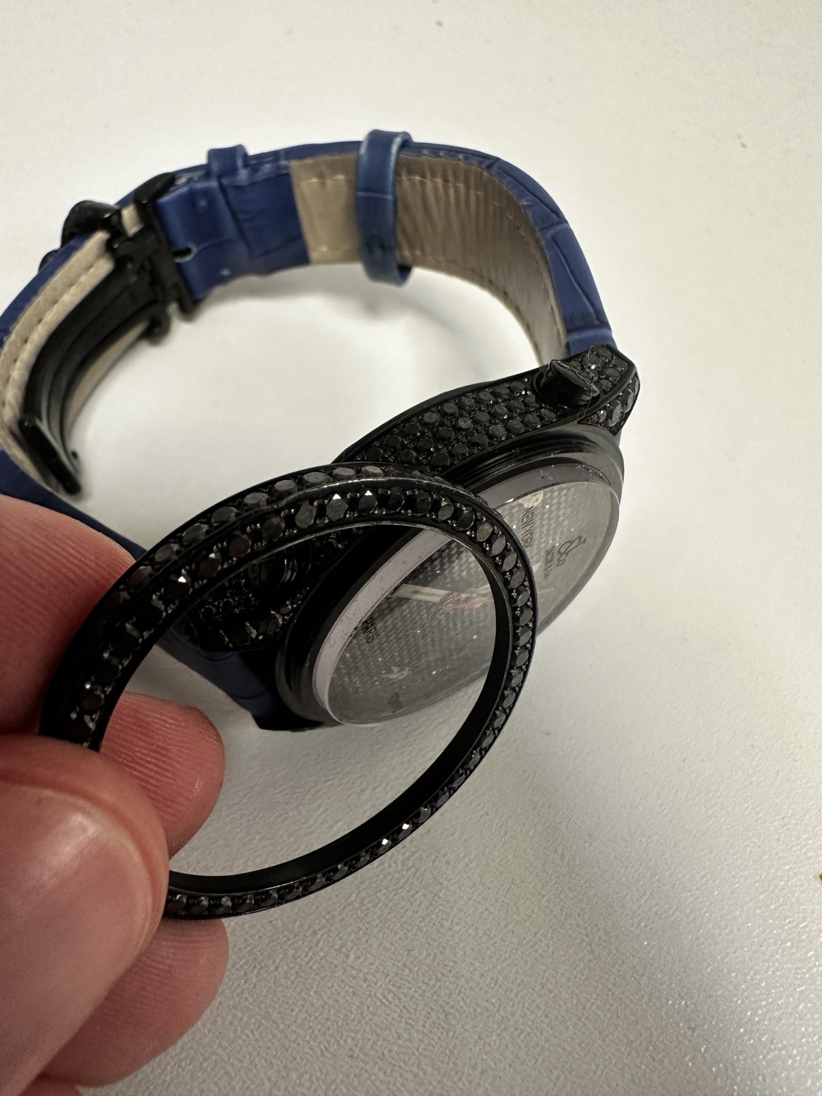 Jacob & Co 5 Time Zone Full Iced Out Factory Black Diamond PVD 40mm Watch JC-130