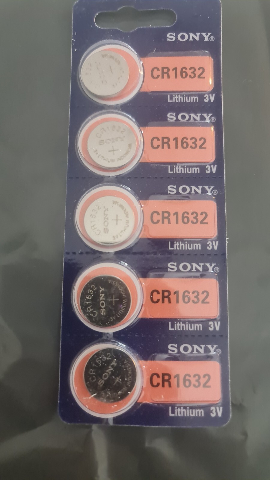 Sony 3V Lithium Batteries Coin Cells CR1632 Exp 2030
