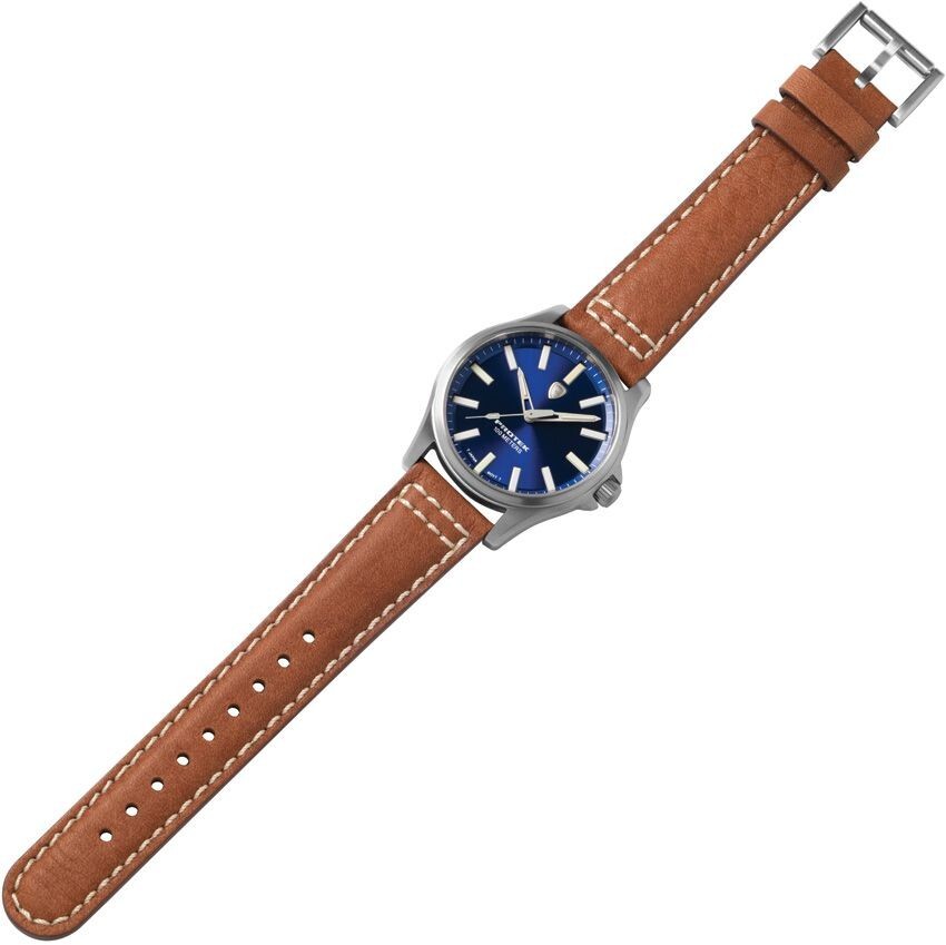 ProTek USMC Field Watch 3100 Series Titanium Case Leather Strap Quartz Movement