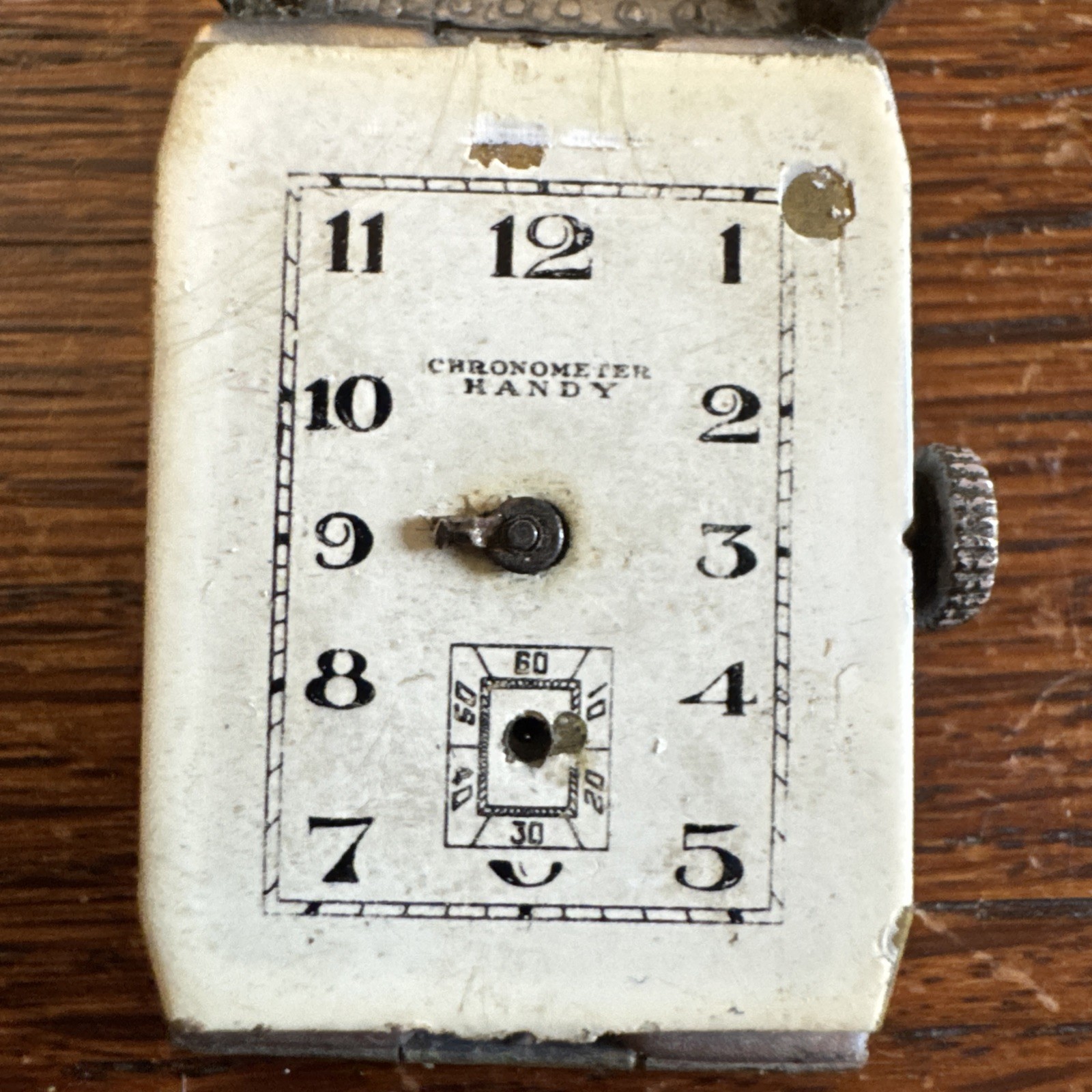 Ollendorff ? Oliver Handy Chronometer 15 Jewels 3 Adjustments Unusual Case 30mm