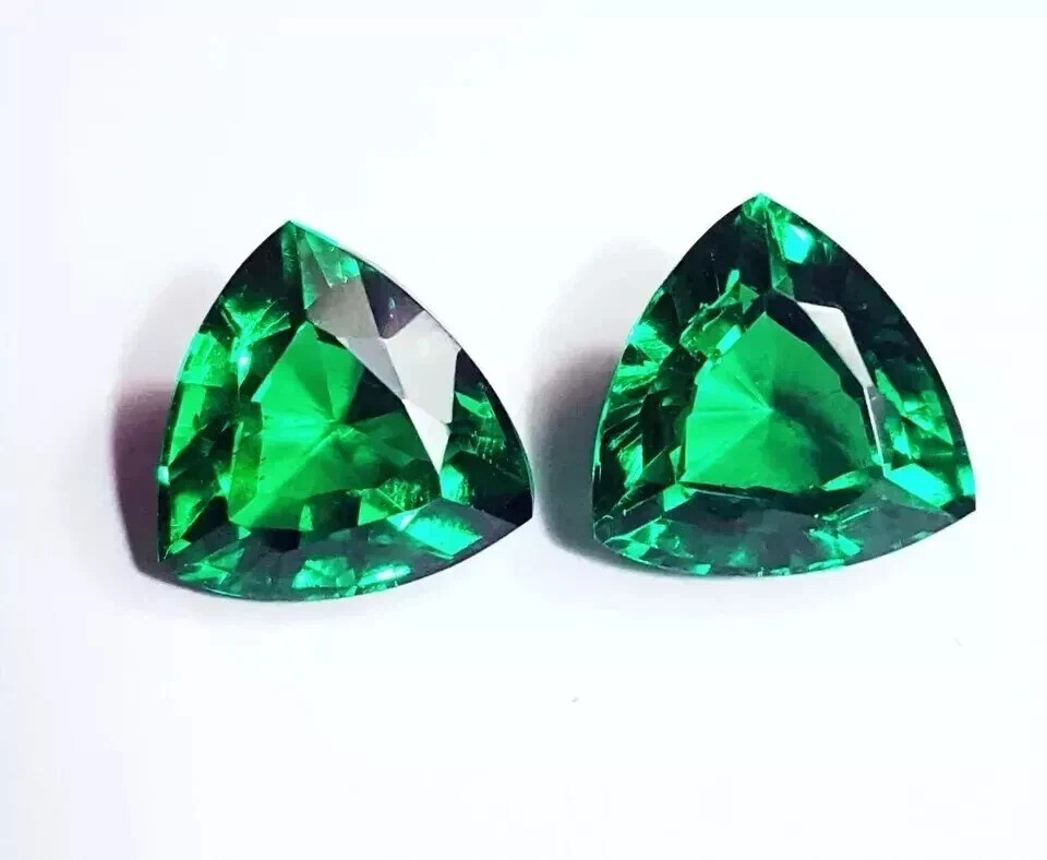 Colombia Emerald Pair 2 Pcs Natural 17-18 Ct Loose Untreated Gemstone Certified