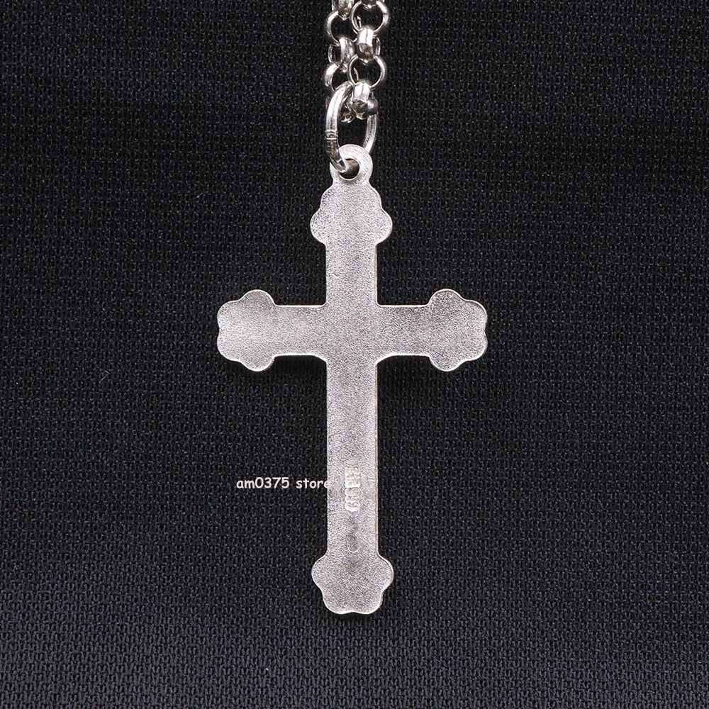 Fine Silver Pure Silver 999 Pendant Crufix Women Man‘s Cross Pendant 1.6inchH