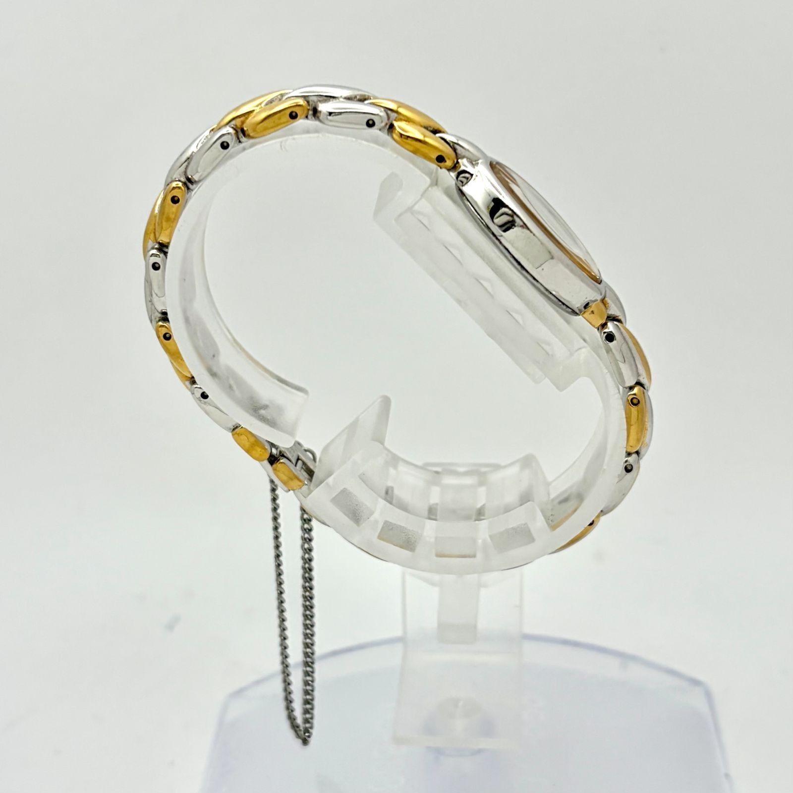 Good Condition New Battery SEIKO TISSE 1P Diamond Ladies Wristwatch Oval 1F20 50