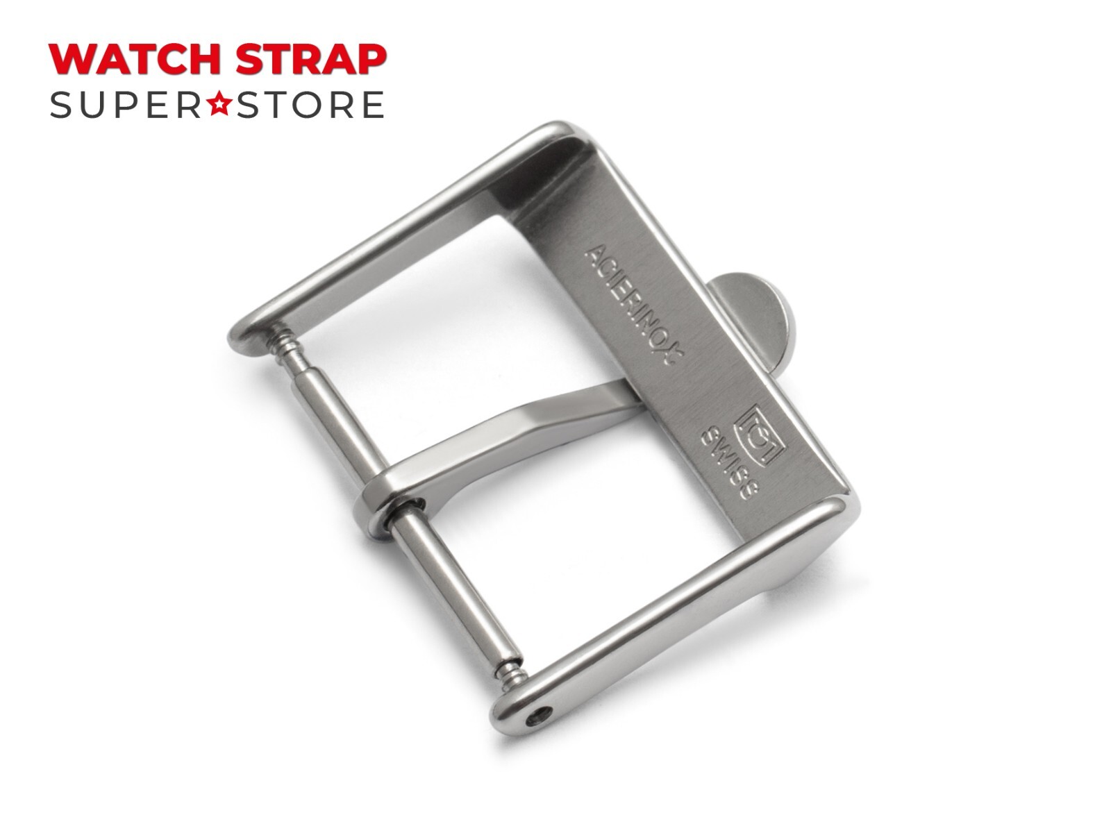 Silver 16mm Tongue Vintage Buckle For OMEGA Leather Watch Strap Band Clasp Pins