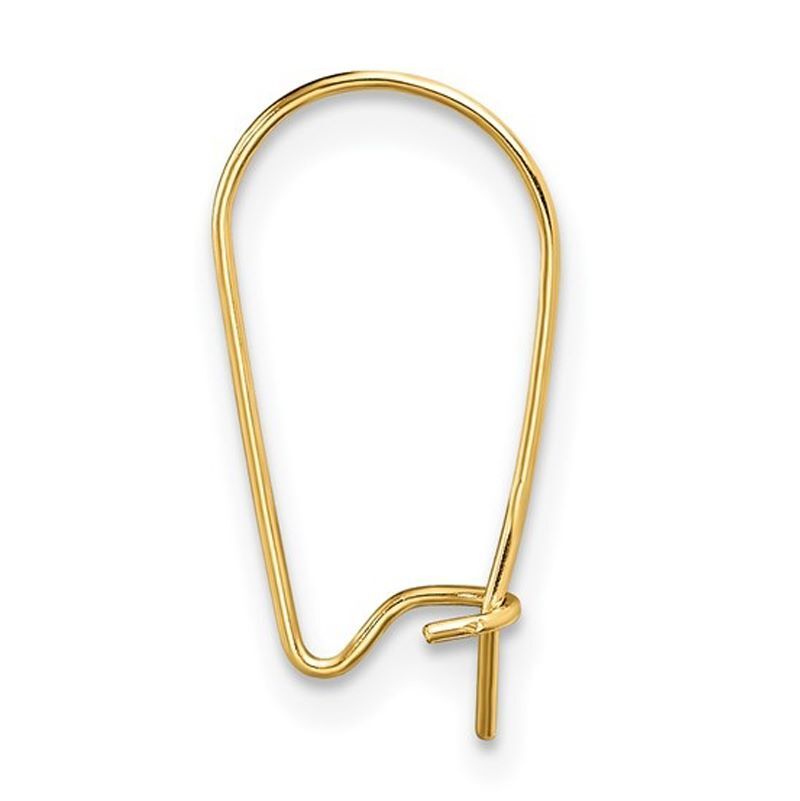 14K Yellow Gold Kidney Ear Wire 2 pcs or 10 pcs