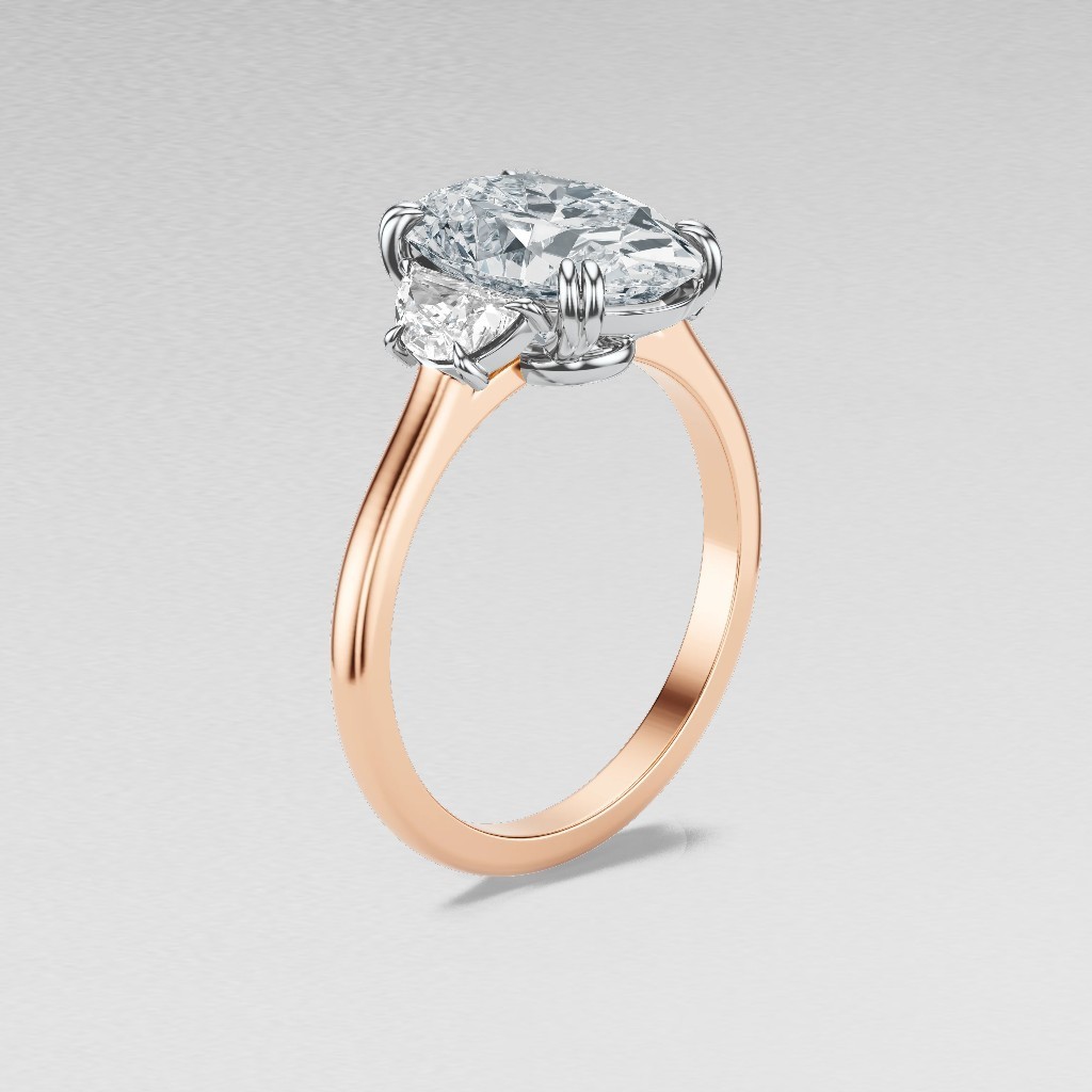 Oval Cut 4.80 CT IGI Certified Lab Grown Diamond Engagement Ring 18K Multi Gold