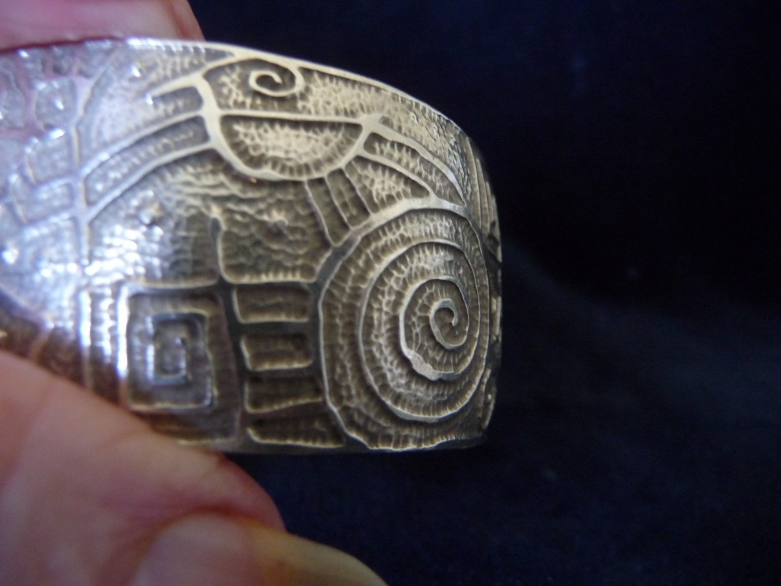 KOKOPELLI NATIVE AMERICAN SOUTH WEST DESIGN NAVAJO CUFF STERLING BRACELET #16/14