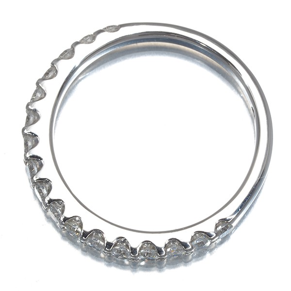 Auth Ponte Vecchio Ring Diamond 0.53ct Half Eternity US6-6.25 900 Platinum