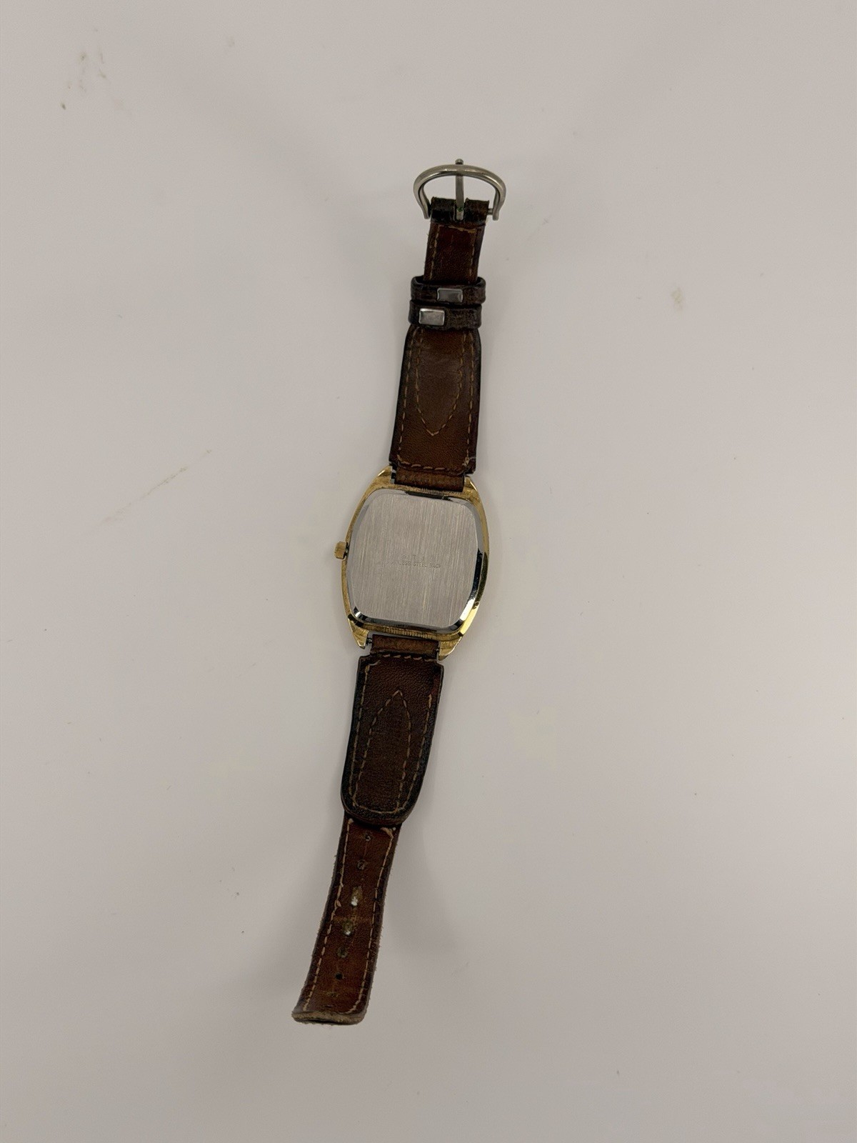 Vintage AXCESS Moon Phase Quartz Watch French Movt Date Western Leather Band