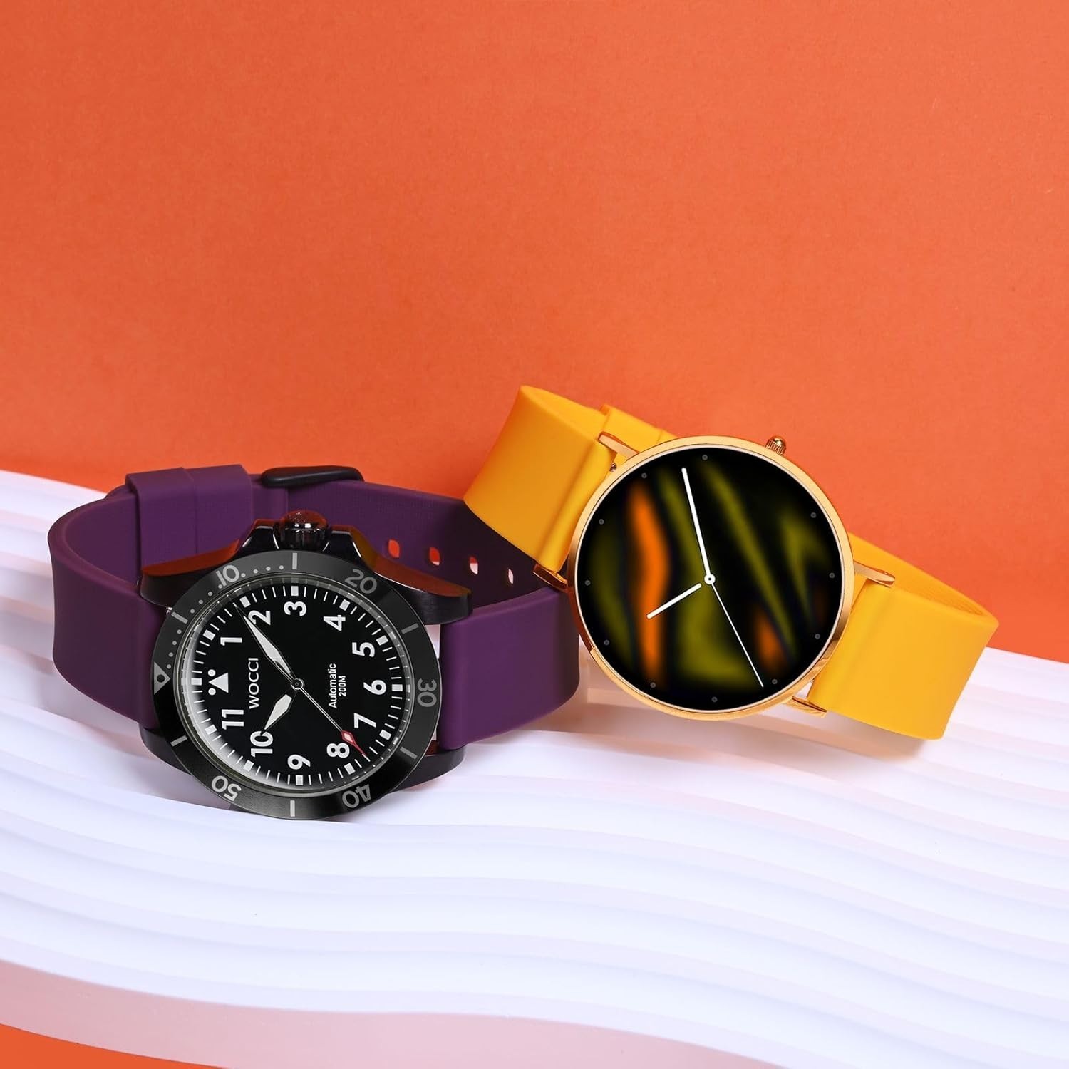 Stylish 22mm Silicone Watch Band with Black Steel Buckle – Waterproof & Easy Fit